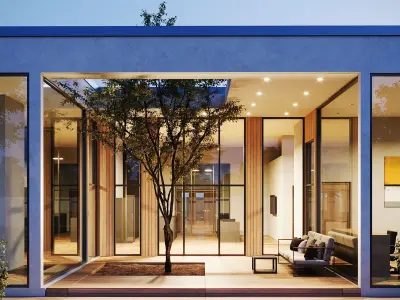 Exterior House Scene Day and Night 3D model