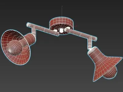 Vitaluce8 ceiling light with two lights 3D model