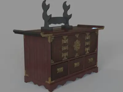 Asian Sword Stand 3D model
