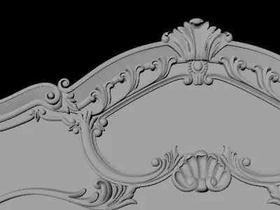 bed headboard and footboard 3D model