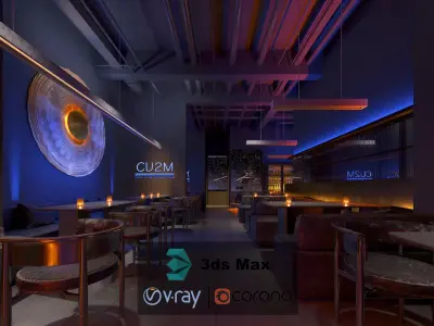 Modern bar 3D model