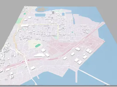 Cityscape Manama Kingdom of Bahrain  3D model