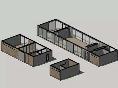 Modern Minimalist Cabin House 3D model
