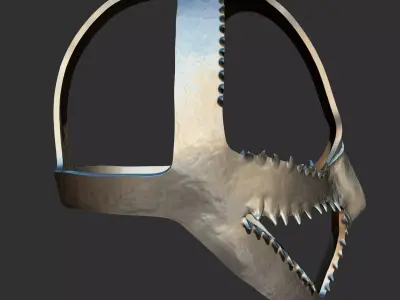 Stylized Sci Fi Skull Mask 3D Printable Helmet 3D print model