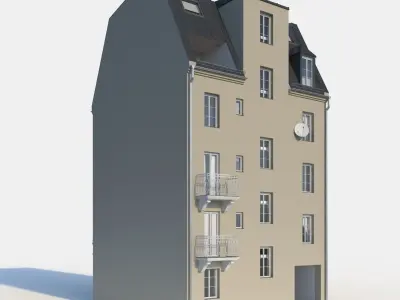 Residential City Building - Row - 05 - Detailed Dormer 3D model