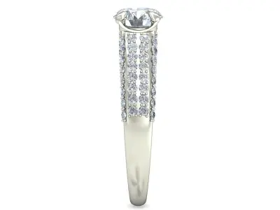 Women Wedding Engagement Ring 3D print model 6