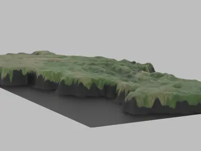 Slovakia Map Country Low-poly 3D model