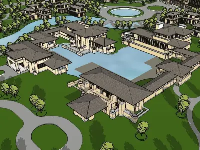 vacation spot-Resort-Fashion Leisure Hotel-0133 3D model