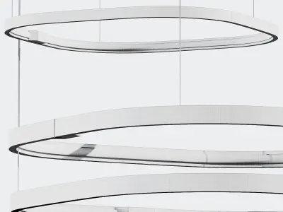 Cosmo Long Pendant Lamp 3D model