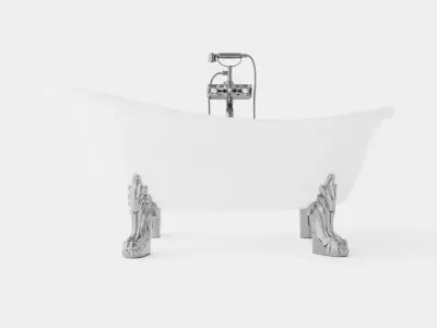 Bath Tub Low-poly 3D model