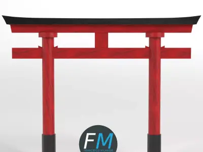 Japanese Torii gate 3D model