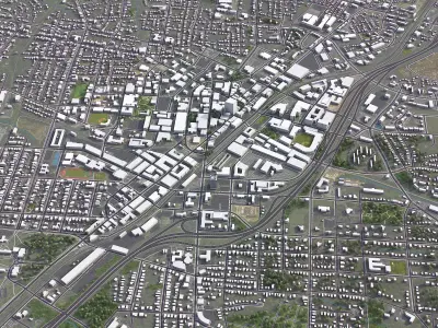 Durham - 3D City Model Low-poly 3D model