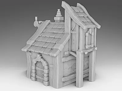 House with roof 3D print model