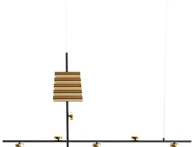 SAILL pendant lamp - gold 3D model
