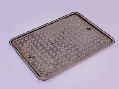 Cover manhole 04 high-poly 3D model