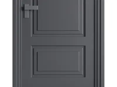 Modern entrance door 82 3D model