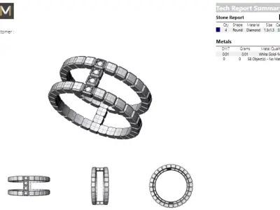 Chopard Ice Cube ring 3D model