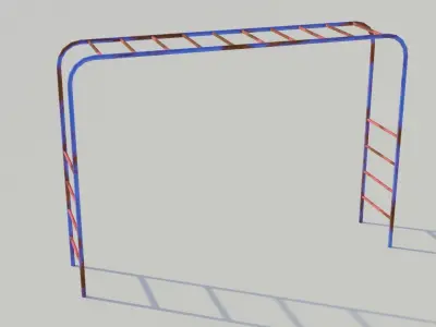 Playground Monkey Bars - Low-poly PBR  Low-poly 3D model