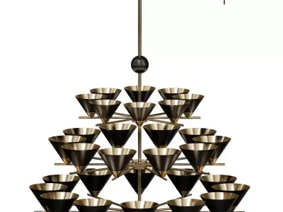 Cleo Three Tier Chandelier 3D model