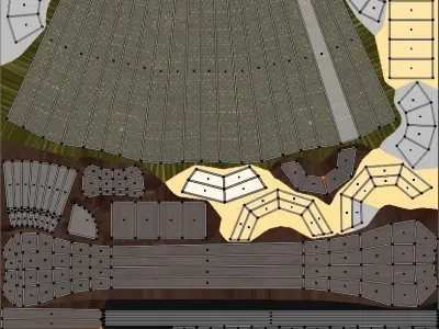 Floor Lamp Low-poly 3D model