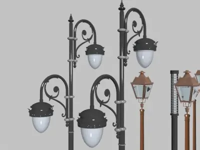 Street Light Set 3D model