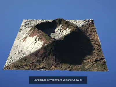 5 Landscape Environment Volcano Snow Volume 04 3D Model Pack
