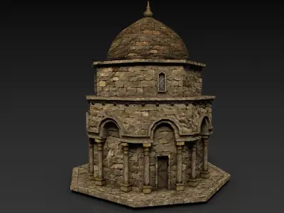 Small mosque Low-poly 3D model
