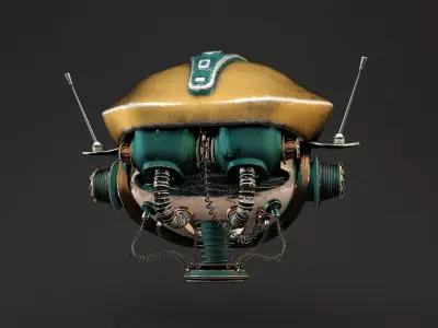 Mini Robot Head V2 3D model