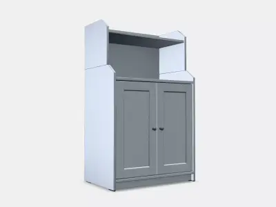 HAUGA Cabinet with 2 doors Low-poly 3D model