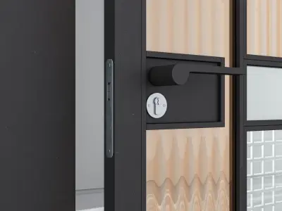 Aluminium door 247 3D model