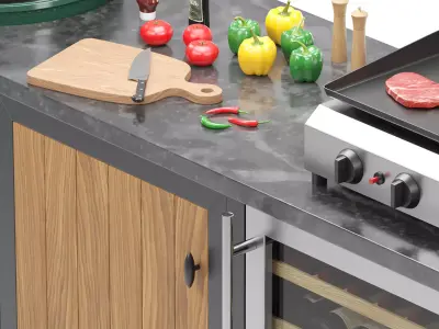 Outdoor BBQ 3D model