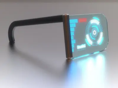 Sci-fi Monocle Glasses 3D model