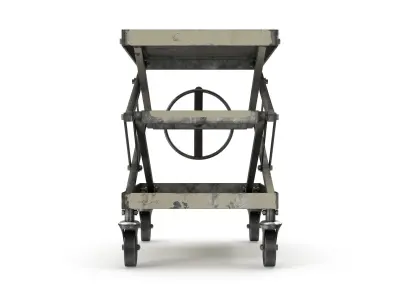Metal Industrial table 3D model