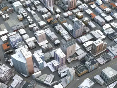 City 101 Low-poly 3D model