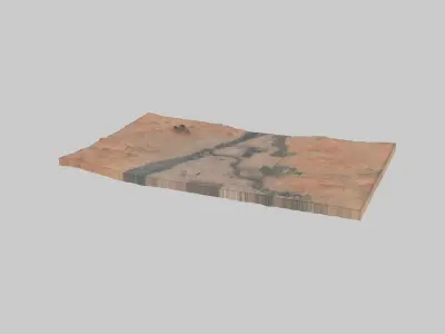 Khartoum North City Low-poly 3D model