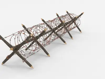 Barb Wire Obstacle 3D model