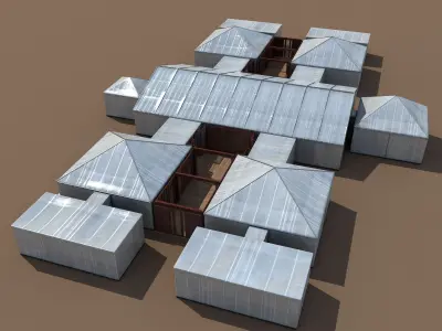 Event Tents v2 Customizable 3D model