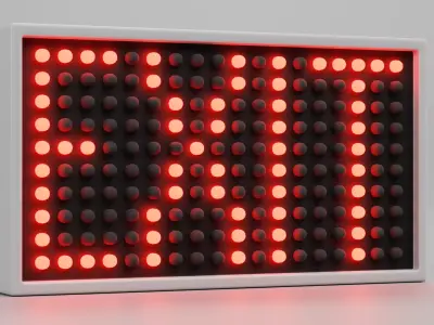 Exit Sign - Emergency Display Light Low-poly 3D model