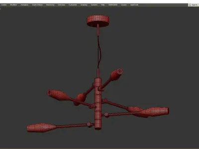 Paulette Chandelier Low-poly 3D model