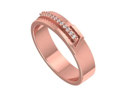 Solitaire Wedding Engagement Women Band Ring 3D print model 3