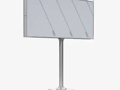 Billboard empty on pole 3D model