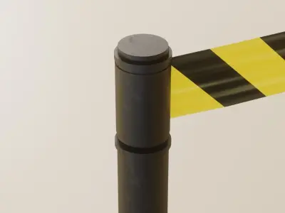 Police Line Low-poly 3D model