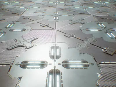 PBR Sci-Fi Spaceship Texture 01 Low-poly 3D model