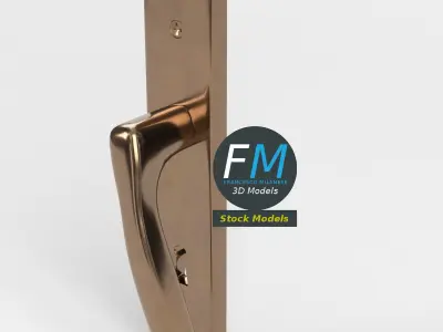 Door knob with keyhole 3D model
