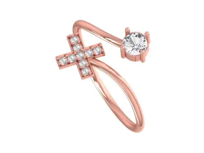 Women Open End Twist Light Weight Band Ring 3D print model buy