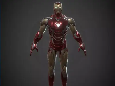 Ironman Mark 85 rigged Low-poly 3D model