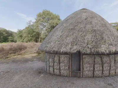 Traditional Houses - Rumah Honai Low-poly 3D model