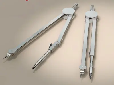 Compass measuring tool 3D model