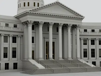 City Hall Premium Edition  Low-poly 3D model