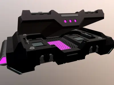 Sci-Fi weapon crate Low-poly 3D model